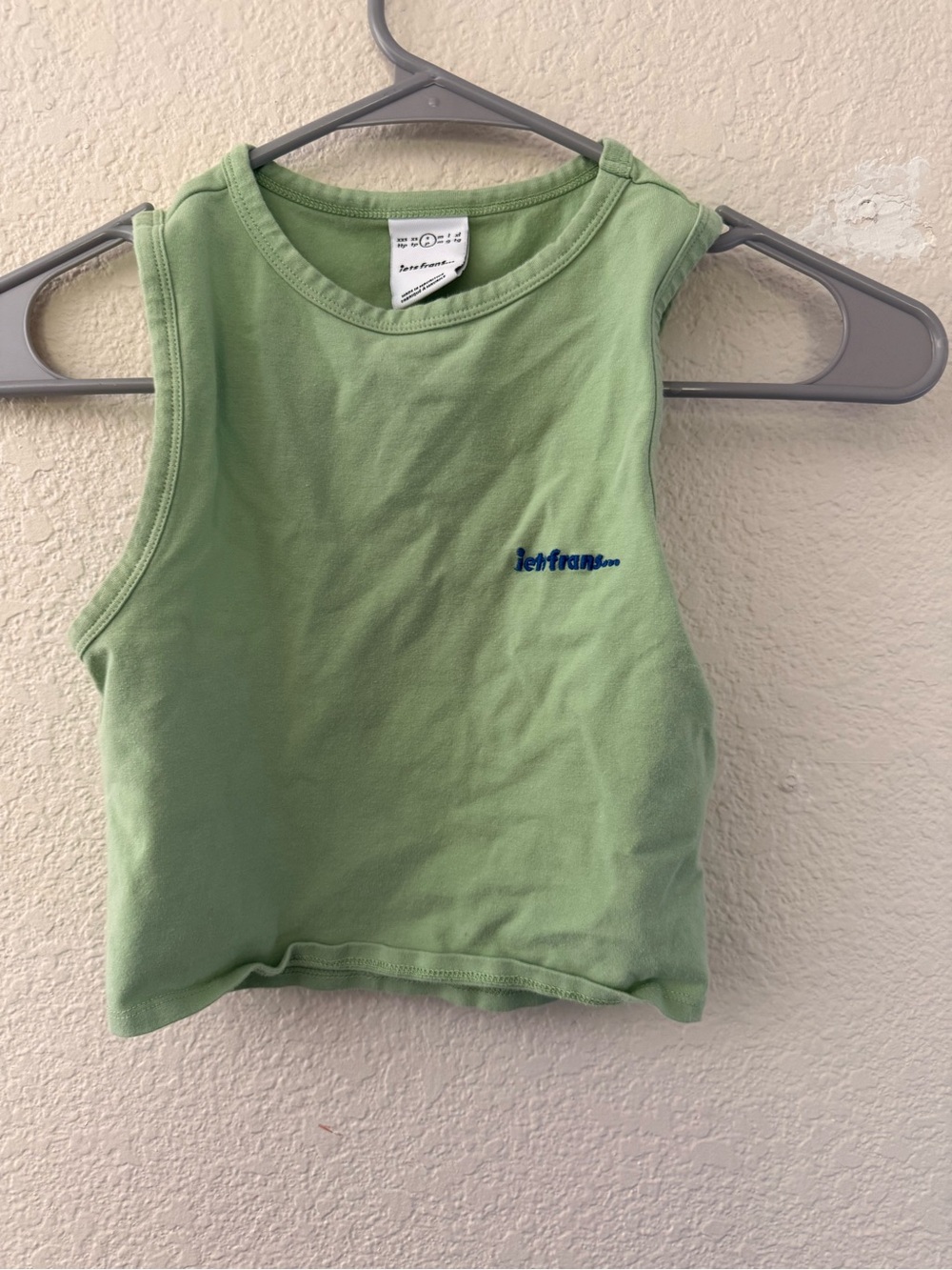 Iets frans green tank muscle top